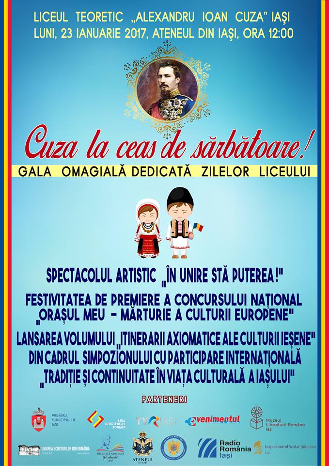 Liceul Teoretic „Alexandru Ioan Cuza” din Iaşi sărbătoreşte Unirea