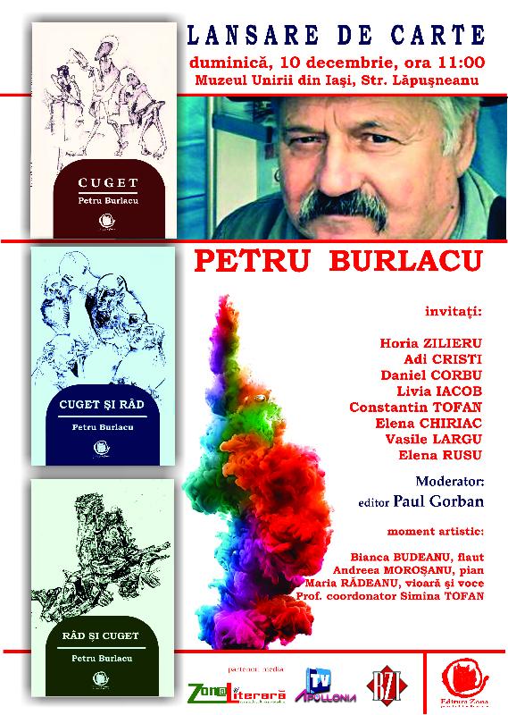 Triplă lansare de carte a poetului Petru Burlacu