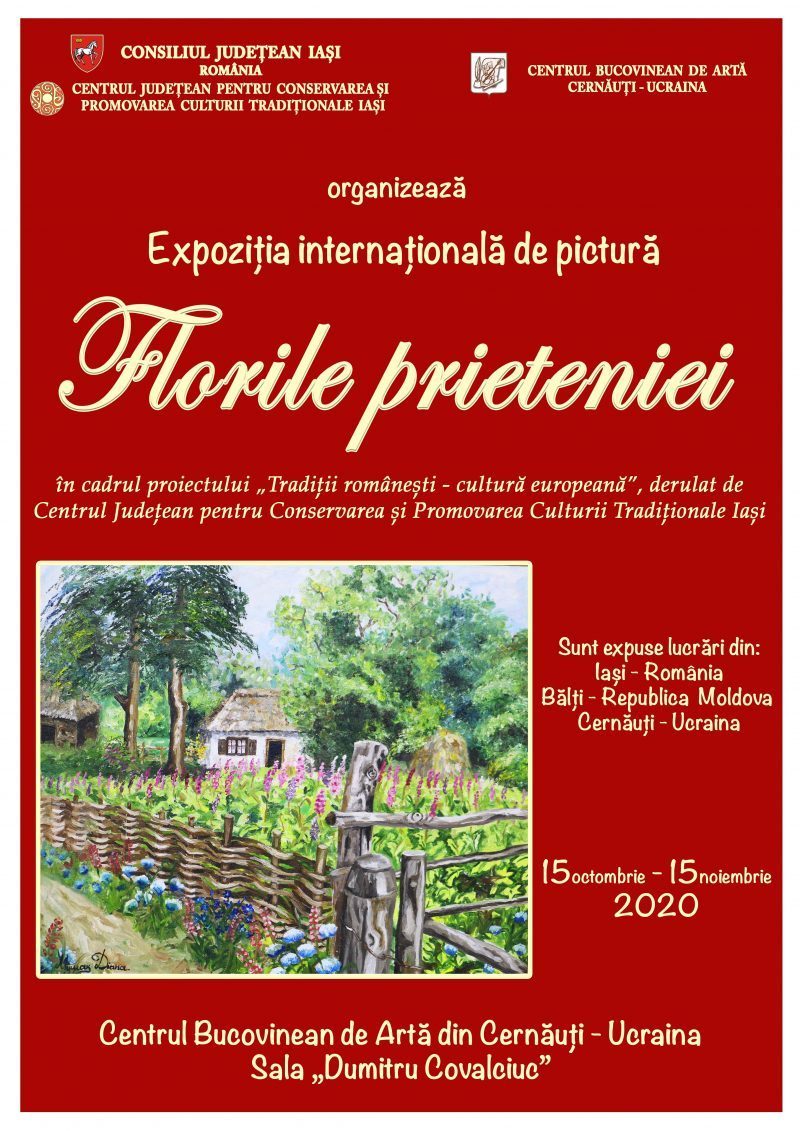 Cernăuți: Expoziția internațională de pictură „Florile prieteniei”, 15 octombrie-15 noiembrie 2020