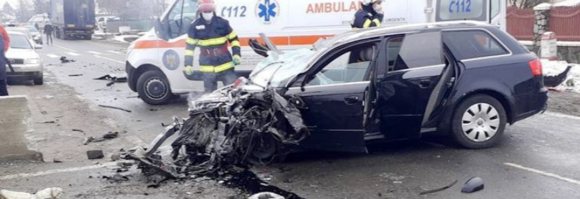 IAȘI: Accident rutier pe drumul european E85 la ieşirea din localitatea Mirceşti