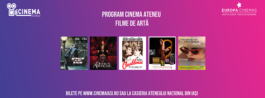 IAȘI: Cele mai bune filme din istoria cinematografiei vor putea fi vizionate la Cinema Ateneu