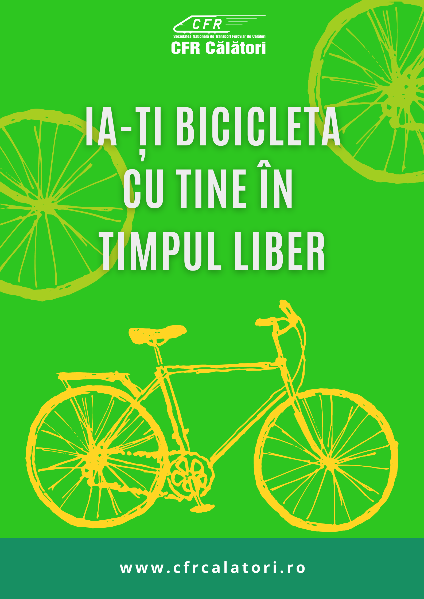 CFR Călători: Ia-ți bicicleta cu tine în timpul liber!