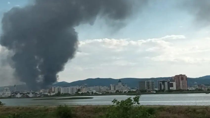 Bacău: Incendiu la restaurantul unei pensiuni din Slănic-Moldova