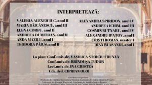 „Vocile primăverii” Recital vocal-instrumental la Palatul Culturii