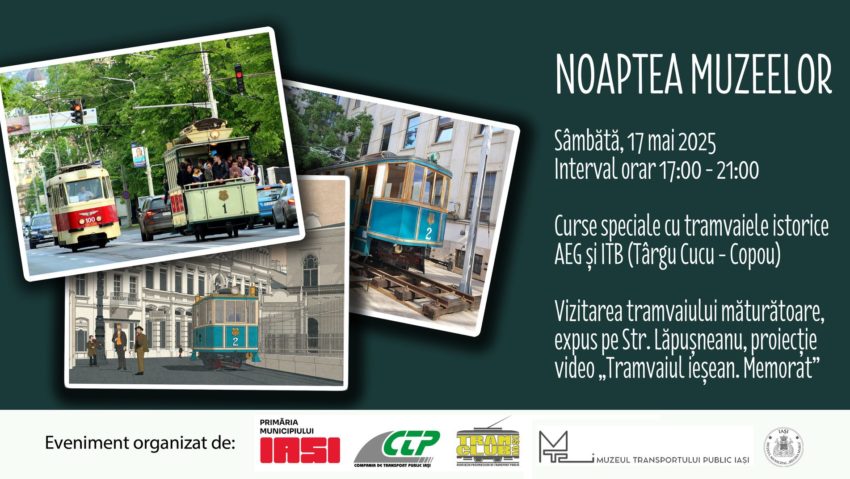 (AUDIO) Noaptea Muzeelor este marcată, astăzi, la Iași și de Compania de Transport Public (AUDIO) Noaptea Muzeelor este marcată, astăzi, la Iași și de Compania de Transport Public