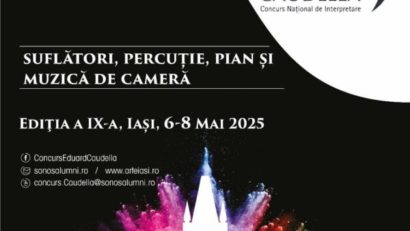 Iași: Concursul Eduard Caudella ne invită la cele două concerte cu public pe 6 și 8 mai, orele 19:00