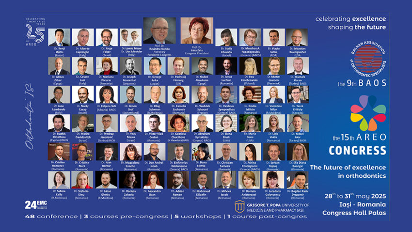 Iașiul devine capitala ortodonției internaționale: Congresul BAOS & AREO aduce în prim-plan excelența și inovația în ortodonție Iașiul devine capitala ortodonției internaționale: Congresul BAOS & AREO aduce în prim-plan excelența și inovația în ortodonție