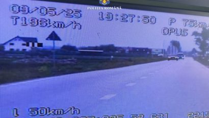 (FOTO) Suceava: Un tânăr de 20 de ani a fost prins rulând cu o viteză de aproape 200 km/h
