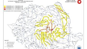 Cod Portocaliu de inundații pe râul Miletin și Cod Galben pe Jijia