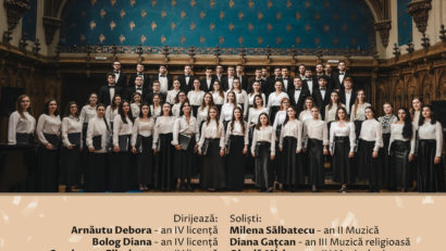 Iași, 4 iunie, orele 19:00 – Sala Henri Coandă de la Palatul Culturii, Concertul absolventilor de dirijat cor academic și ansamblu coral
