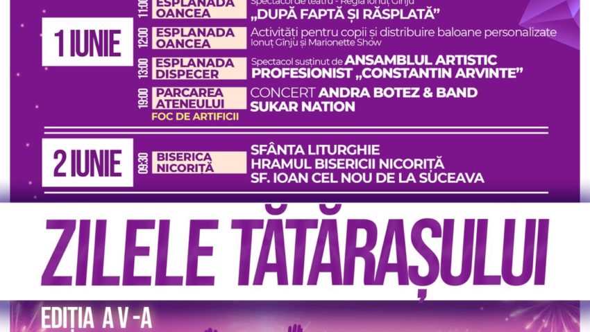 Ateneul Național Iași: Zilele Tătărașului – a V-a ediție cu Direcția 5 și alte surprize Ateneul Național Iași: Zilele Tătărașului – a V-a ediție cu Direcția 5 și alte surprize