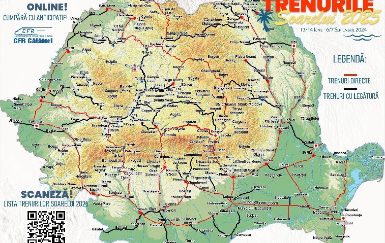 Programul estival de transport 2025 – „Trenurile Soarelui” Programul estival de transport 2025 – „Trenurile Soarelui”