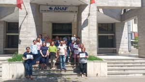 (AUDIO/FOTO) Iaşi: Protest spontan al sindicaliştilor ANAF