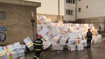 (FOTO) Botoșani: Probleme ca urmare a manifestării codurilor roșu și portocaliu de averse