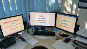 (AUDIO/FOTO) Proteste spontane în toate filialele din zona Moldovei ale Administrației Bazinale de Apă Prut-Bârlad