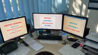 (AUDIO/FOTO) Proteste spontane în toate filialele din zona Moldovei ale Administrației Bazinale de Apă Prut-Bârlad