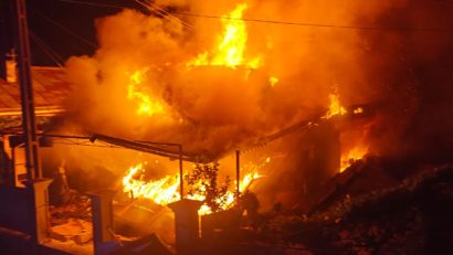 Explozie urmată de un incendiu în comuna Cordun, jud. Neamț