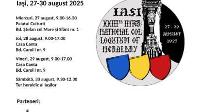 Iași: Cel de-al XXIII-lea Colocviu al Academiei Internaționale de Heraldică (27 – 30 august 2025)