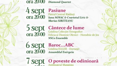 Rădăuți: „Grădini muzicale” – eveniment inedit, care potențează cultura în cadru natural prin muzică, teatru și video art