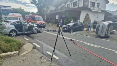 Bacău: Două persoane, rănite într-un accident rutier produs pe DN 11, la Sănduleni