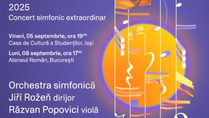 6 septembrie, de la 18.03 Filarmonica Moldova în Festivalul Enescu la Iași, în Univers Muzical cu Daniela Vlad