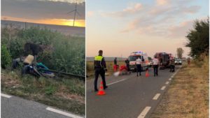 Galaţi: O persoană decedată şi trei rănite, în urma coliziunii dintre o autospecială de poliţie şi o căruţă