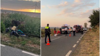 Galaţi: O persoană decedată şi trei rănite, în urma coliziunii dintre o autospecială de poliţie şi o căruţă