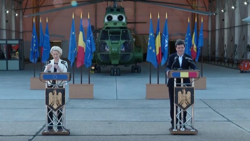 (UPDATE) Conferință de presă comună a Președintelui României, Nicușor Dan, cu Președintele Comisiei Europene, Ursula von der Leyen (UPDATE) Conferință de presă comună a Președintelui României, Nicușor Dan, cu Președintele Comisiei Europene, Ursula von der Leyen