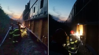 Botoşani: Incendiu la locomotiva unui tren de călători; cauza – o defecţiune la sistemul de frânare