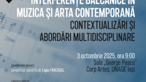 Conferința Interferențe balcanice în muzica și arta contemporană la Universitatea Națională de Arte „George Enescu” din Iași