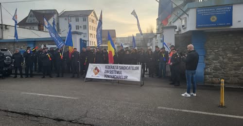 Protest al polițiștilor din penitenciare Protest al polițiștilor din penitenciare