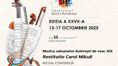 Festivalul Muzicii Românești, Palatul Braunstein – Muzica saloanelor boierești de veac XIX – Restitutio Carol Mikuli | Recital-conferință