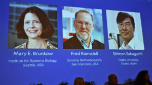 Nobel 2025: Mary E. Brunkow, Fred Ramsdell şi Shimon Sakaguchi, laureaţii Premiului Nobel pentru Medicină