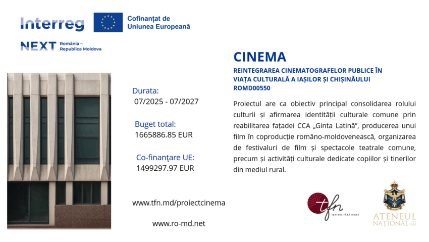 Ateneul Național din Iași, partener în cel mai mare proiect cultural cu finanțare europeană din istoria instituției