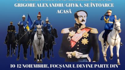 Sicriul cu rămăşiţele pământeşti ale domnitorului Grigore Alexandru Ghyka a ajuns la Focșani