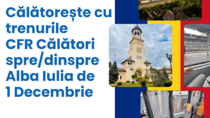 Patru trenuri CFR Călători vor purta nume simbolice de 1 Decembrie, Ziua Națională a României