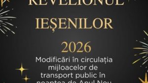 IAȘI: Modificări în circulația mijloacelor de transport public în noaptea de Anul Nou