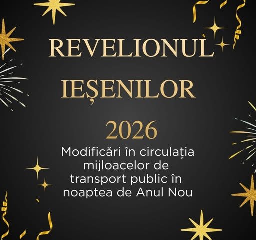 IAȘI: Modificări în circulația mijloacelor de transport public în noaptea de Anul Nou