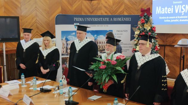(AUDIO/FOTO) Matei Vișniec, Doctor Honoris Causa al Universității „Alexandru Ioan Cuza” din Iași