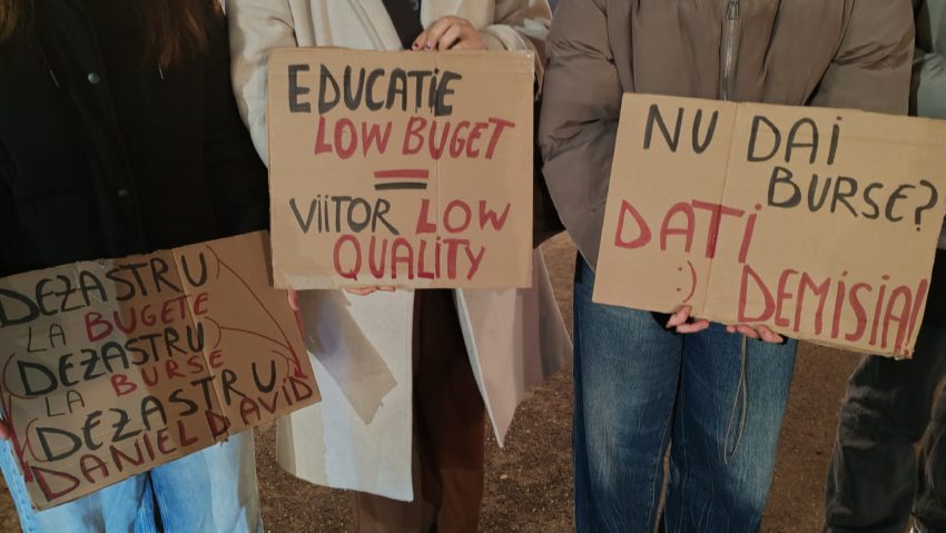 (AUDIO) Iași: Studenții au protestat pentru burse și finanțare în educație