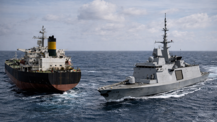 Marina franceză a interceptat în Marea Mediterană un petrolier suspectat că ar aparţine „flotei fantomă” a Rusiei