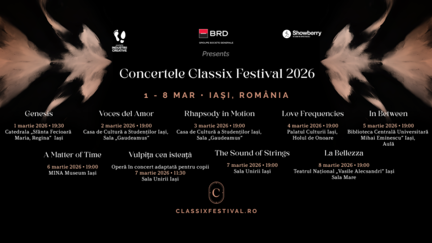 8 feb., orele 18.03-20.00: despre Classix Festival 2026, cu Dragoș Andrei Cantea, la Univers Muzical cu Daniela Vlad