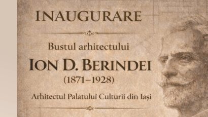 Luna Sculptorilor Români: Bustul arhitectului Ion D. Berindei la Palatul Culturii din Iași
