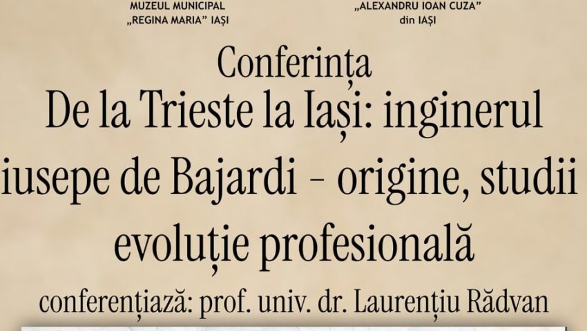 Conferința „De la Trieste la Iași: Inginerul Giuseppe de Bajardi – origine, studii și evoluție profesională”. Aurica Ichim, director Muzeul Municipal „Regina Maria” Iași, în matinal cu Adina Șuhan