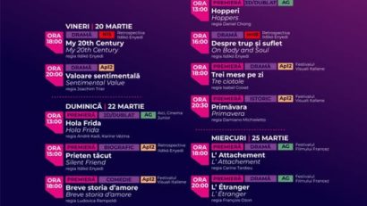 Programul săptămânal al proiecțiilor de la Cinema Ateneu Iași pentru perioada 20 – 26 martie 2026