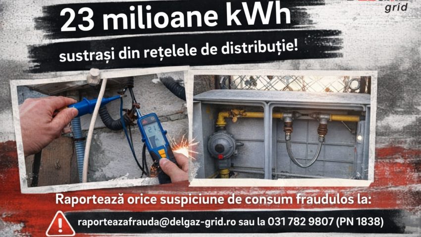 Furturile de energie din zona Delgaz Grid au pus, anul trecut, în pericol viața a peste 1.000 de persoane
