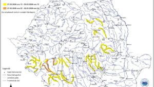Risc de inundații pe mai multe râuri din România