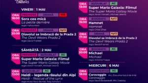 Programul săptămânal al proiecțiilor de la Cinema Ateneu Iași pentru perioada 1-7 mai 2026