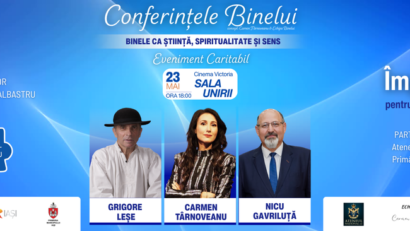 Asociația Surâsul Albastru aduce la Iași „Conferințele Binelui”. Invitați speciali: Grigore Leșe și Nicu Gavriluță
