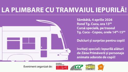Tramvaiul „Iepurilă” revine pe traseele din Iași, lansare astăzi la ora 13:30